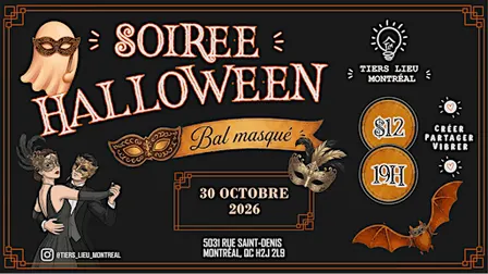 Soirée d'Halloween | Tiers Lieu Montréal