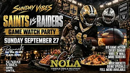 SAINTS vs RAIDERS Game Watch Party, Sunday Brunch & ♍ Virgo Birthday Bash