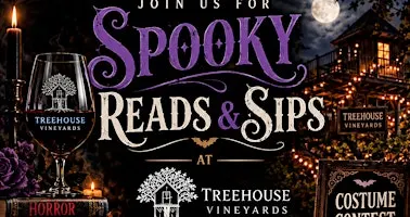 Spooky Reads & Sips at Treehouse Vineyards!