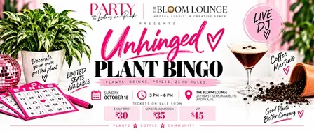 Ladies in Pink Host "Unhinged Plant Bingo"