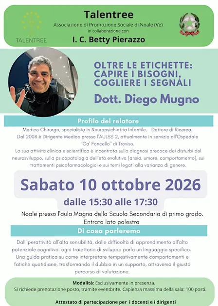 Conferenza "Oltre le etichette: capire i bisogni, cogliere i segnali"
