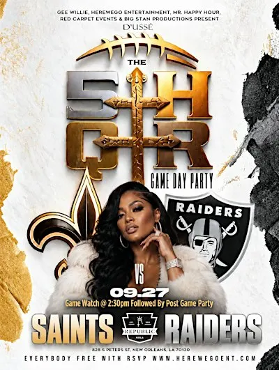 ((THE 5TH QUARTER)) SAINTS vs. RAIDERS GAME WATCH x DAY PARTY @ REPUBLIC