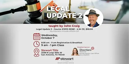 Copy of Legal Update 2 - Course #10112-RENE - 4 Hr CE
