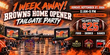Cleveland Browns Home Opener Tailgate Party