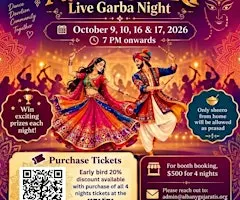Navratri 2026 — Live Garba Night
