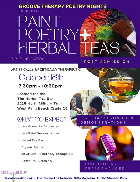 PAINT POETRY + HERBAL TEAS (A POETICALLY INFUSED SIP AND PAINT)