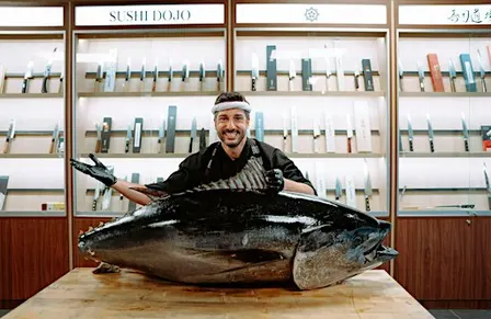 TUNA CUTTING AT SUSHI DOJO