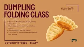 October Dumpling Folding Class - Mamahuhu Palo Alto
