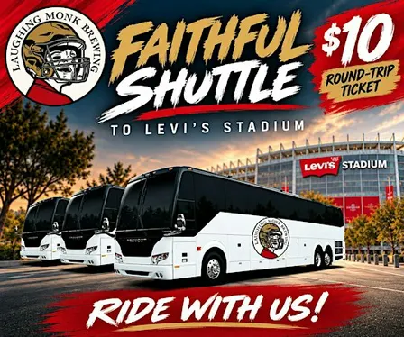 $10 Round-Trip Shuttle to Levi's Stadium l 49er vs. Cardinals (Sept.27th)