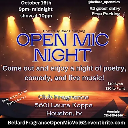 Friday Open mic Night