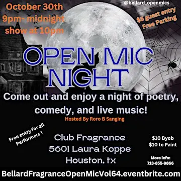 Friday Open mic Night: Halloween Edition