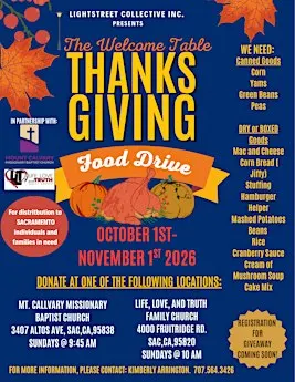 The Welcome Table Food Drive Giveaway