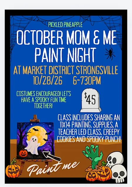 October Mom & Me Paint Class at Market District Strongsville