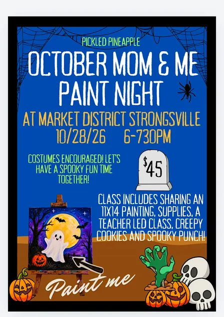 October Mom & Me Paint Class at Market District Strongsville