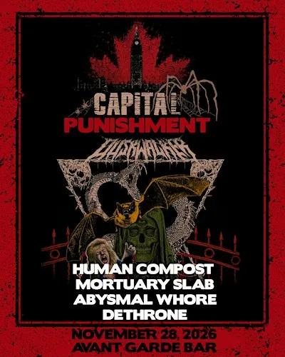 DUSKWALKER + HUMAN COMPOST + MORTUARY SLAB + ABYSMAL WHORE + DETHRONE