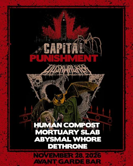 DUSKWALKER + HUMAN COMPOST + MORTUARY SLAB + ABYSMAL WHORE + DETHRONE