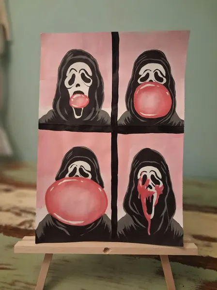 Scream Sip and Paint