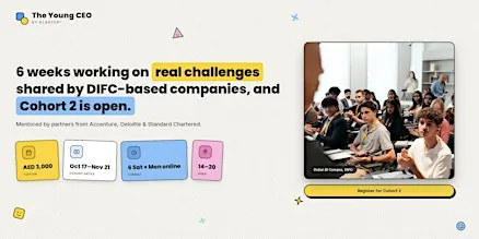 The Young CEO I Dubai, DIFC I Teens 14-20 I Tuition 3000 AED