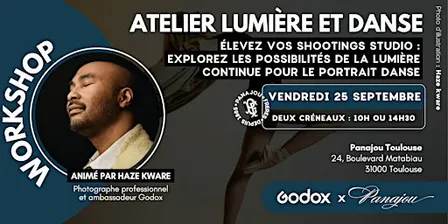 WORKSHOP LUMIÈRE ET DANSE // GODOX X HAZE KWARE // VENDREDI 25 SEPTEMBRE
