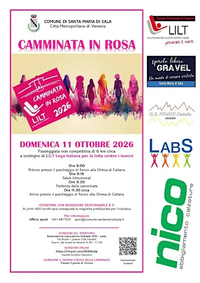Camminata in rosa 2026