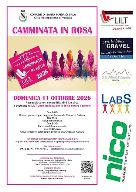 Camminata in rosa 2026