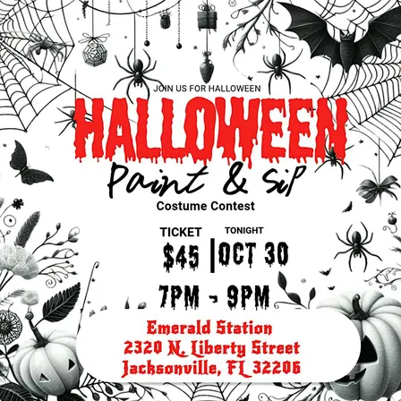 Halloween Paint and Sip + Costume Contest