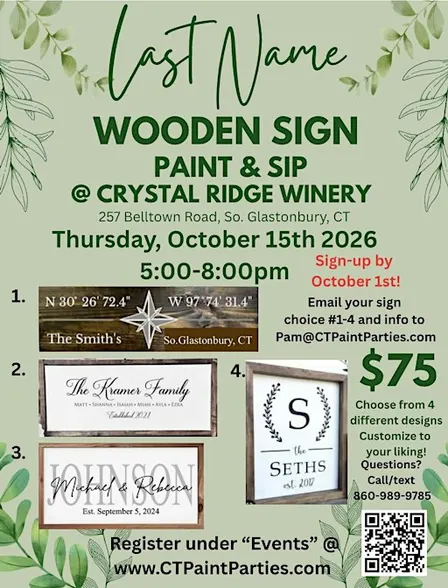 Last Name Wooden Sign Workshop