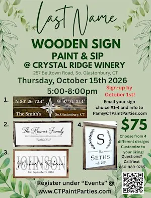 Last Name Wooden Sign Workshop