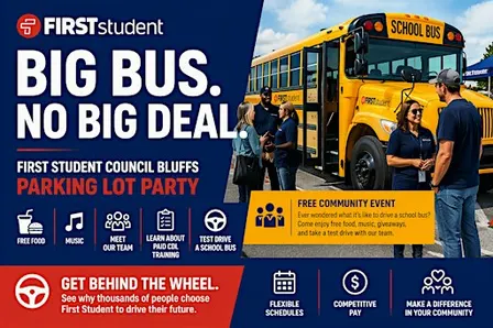 First Student Council Bluffs | Parking Lot Party | Big Bus No Big Deal