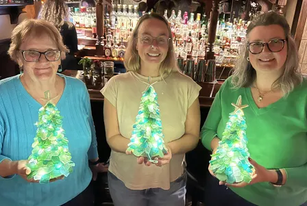 Christmas Sea Glass Tree Craft & Sip