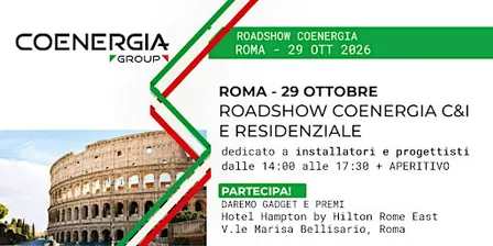 Roadshow Coenergia il 29.10.2026 a Roma