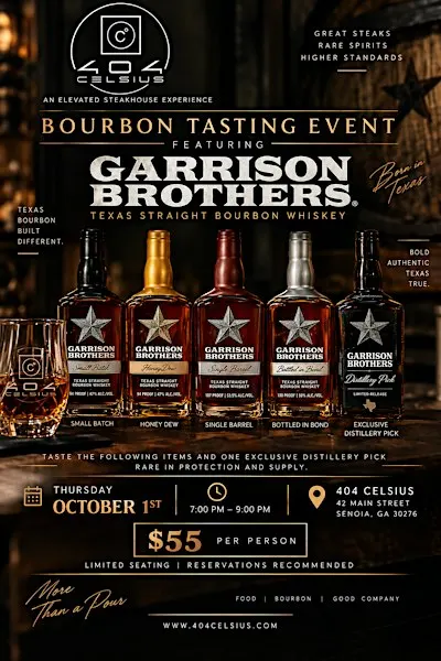 Garrison Brothers Bourbon Tasting