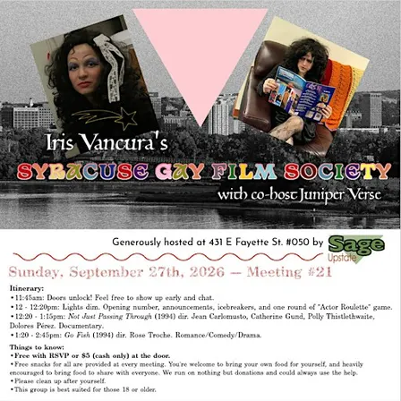 Syracuse Gay Film Society #21 - Not Just Passing Through  / Go Fish