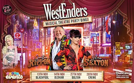 WestEnders Musical Theatre Party Bingo - Crewe
