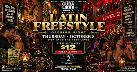 Orlando Latin Freestyle Opening Night at Cuba Libre Level 2
