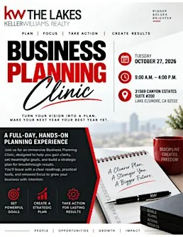 KW The Lakes Business Planning Clinic!!