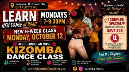 NEW CLASS! Kizomba Dance Class  - Beginner Friendly - Afro-Caribbean Music