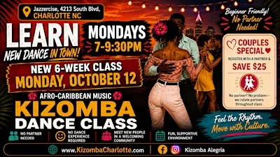 NEW CLASS! Kizomba Dance Class  - Beginner Friendly - Afro-Caribbean Music