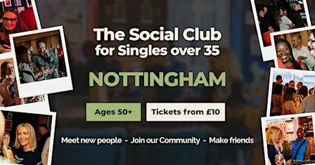 Sunday Afternoon Singles Social @ The Riverbank Pub NOTTINGHAM (Ages 50+)