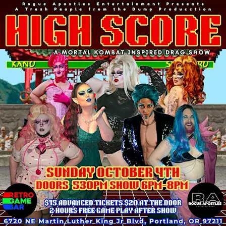HIGH SCORE: A Mortal Kombat Inspired Drag Show At Retro Game Bar