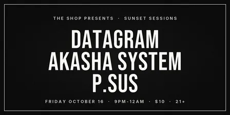 Sunset Sessions: Datagram, Akasha System + P.SUS at The Shop Tampa