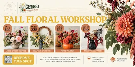 Fall Floral Workshops at The Greenbelt Harvest Market