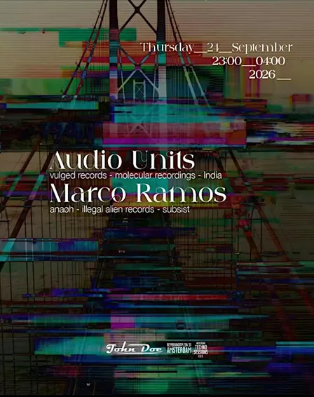 Amsterdam Techno Sessions w/ Audio Units (Vulged Records -Molecular) INDIA