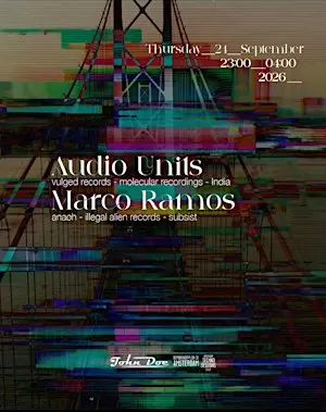 Amsterdam Techno Sessions w/ Audio Units (Vulged Records -Molecular) INDIA