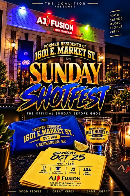 SUNDAY AGGIE SHOTFEST The 1601 Homecoming Kickoff: Sunday Shotfest Kick off