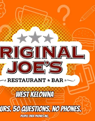 West Kelowna - POP QUIZ Tuesday @ Original Joe's