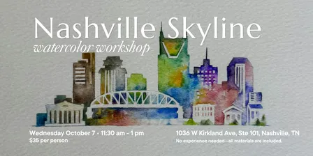 Nashville Skyline Watercolor Workshop | The Open Art Lab