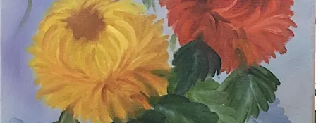 Mums ‘n’ Pumpkins - Bob Ross Joy of Painting Workshop