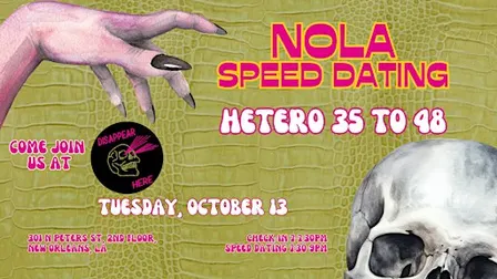 10/13 - Red Stick Speed Dating @ Disappear Here