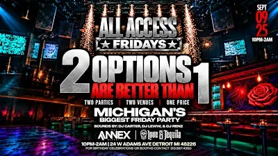 ALL ACCESS Fridays at The Annex and Love & Tequila on September 25